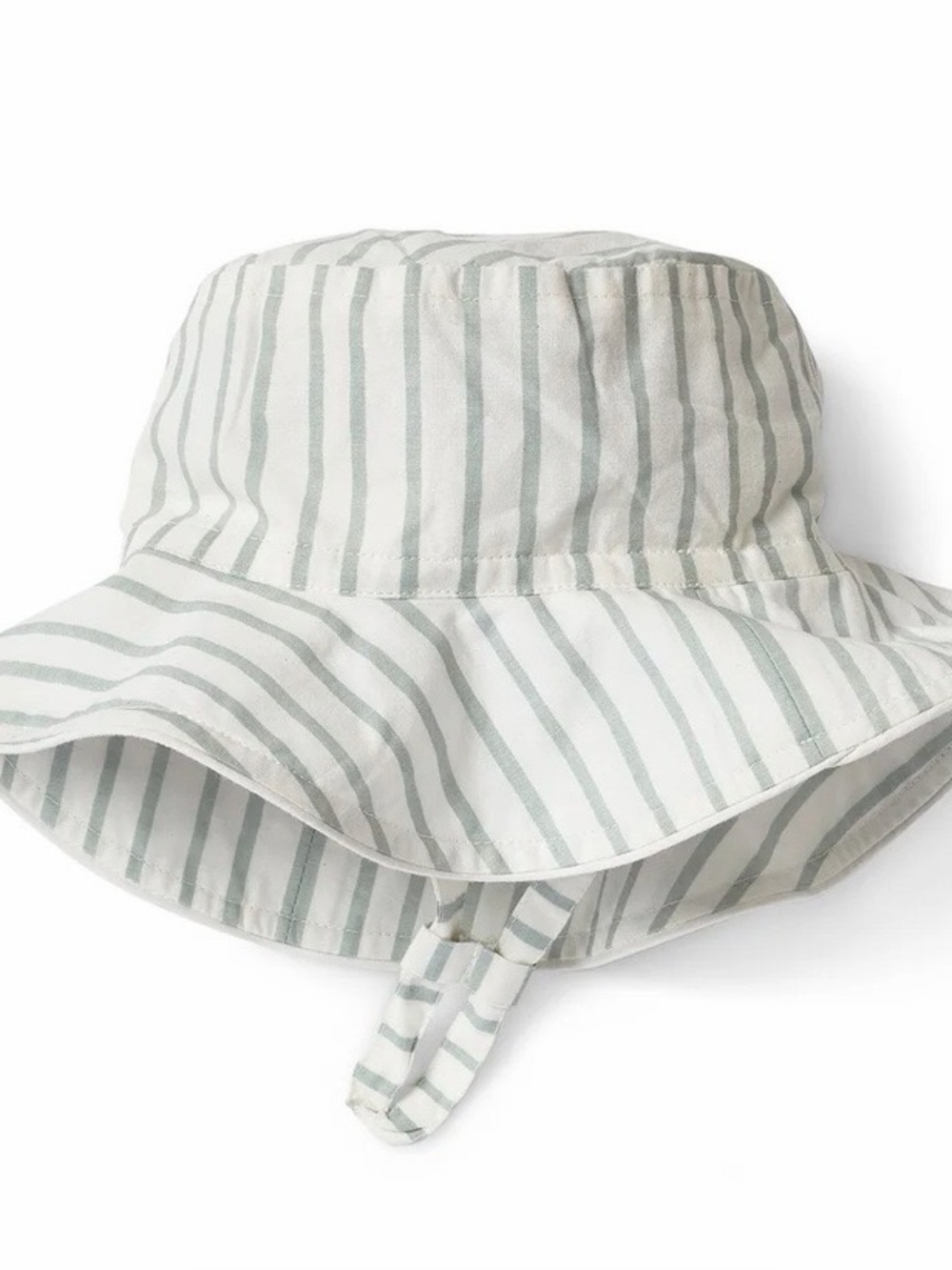 Pehr Kids Striped Sun Bucket Hat - Light Green and White